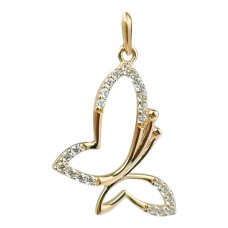 Золота підвіска метелик Артикул 3190297101