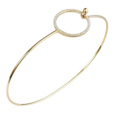 Золотий браслет з фіанітами Артикул 4109476101 Розмір 18,0