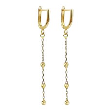 Золоті сережки з підвісками Артикул 2010279101