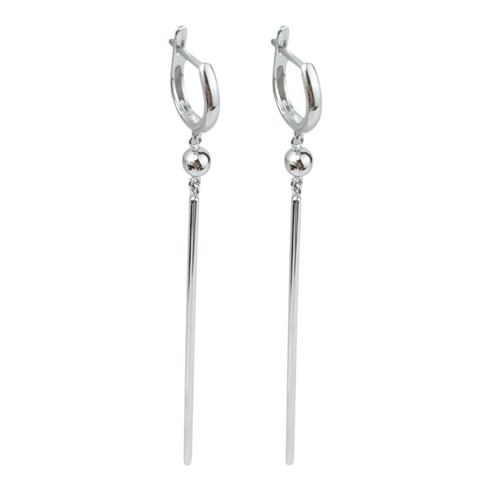 Золоті сережки з білого золота Артикул 2005019102