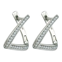 Золоті сережки з білого золота Артикул 2107949102