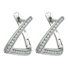 Золоті сережки з білого золота Артикул 2107949102