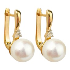 Золоті сережки з перлиною Артикул 2191562101