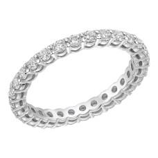 Золота каблучка з білого золота з діамантами  Артикул 12457