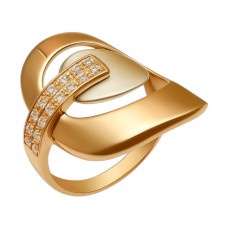 Золота каблучка з фіанітами  Артикул К934