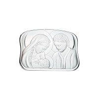 Срібна ікона Cвята Родина. Артикул 6566/5 (25*18,2 см)