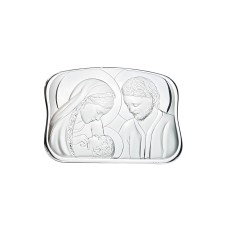 Срібна ікона Cвята Родина. Артикул 6566/5 (25*18,2 см)