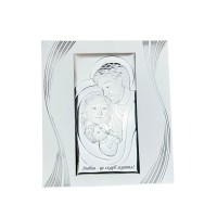 Срібна ікона Cвята Родина. Артикул QF6005FP/5 (27*43 см) 