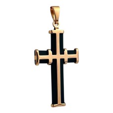 Золотий хрестик з каучуком Артикул 940010
