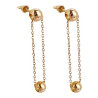 Золоті сережки з підвісками Артикул 580145