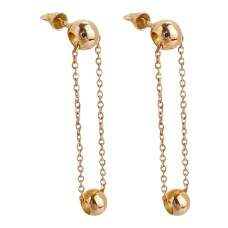 Золоті сережки з підвісками Артикул 580145
