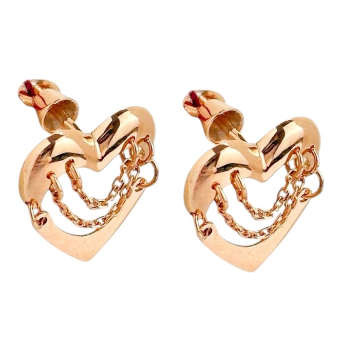 Золоті сережки "Ланцюжок кохання" Артикул 500060