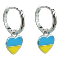 Срібні патріотичні сережки Артикул 521129