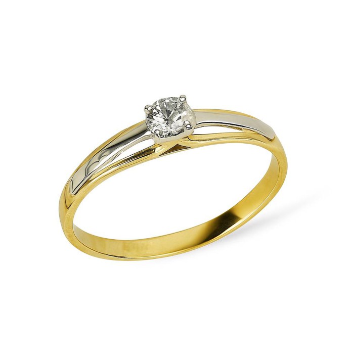 Золота каблучка з діамантом  Артикул 11933