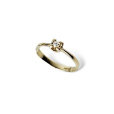 Золота каблучка з діамантом Розмір 17 Артикул 12512 