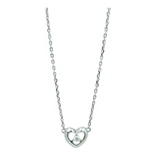 Золоте кольє з білого золота з діамантом Артикул 80155