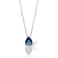 Срібне кольє з вставкою фіаніту Розмір 50 Артикул GS-05-NecklaceK005-31
