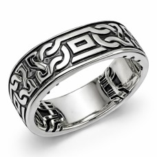 Срібна чоловіча каблучка розмір 18 Артикул 1689