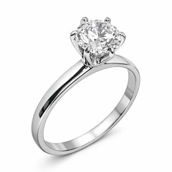 Золота каблучка з білого золота з діамантом Артикул 740409В Розмір 17.5