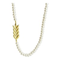 Срібне кольє з перлинками "Колосок" Артикул 560418б Розмір 40