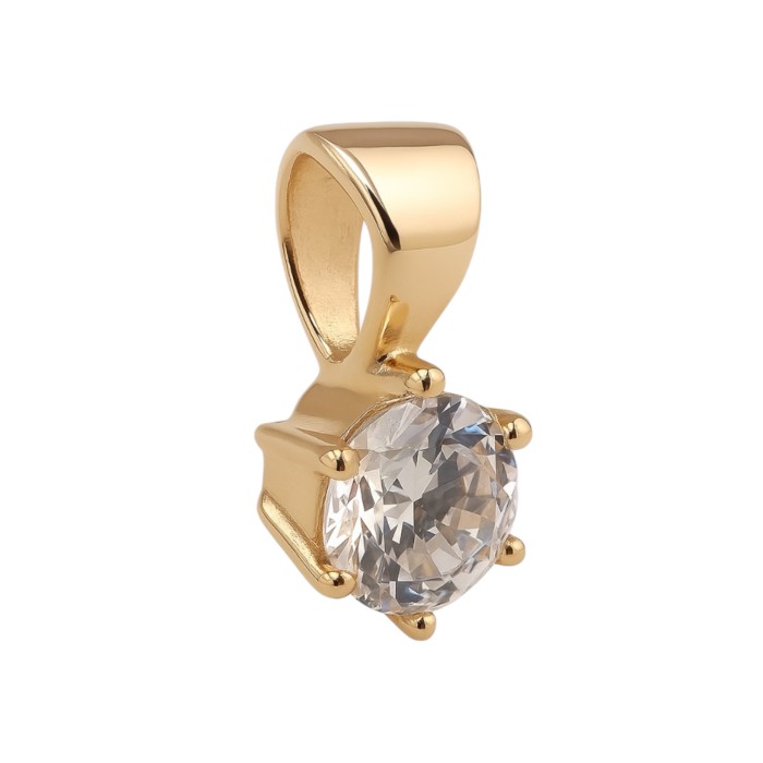 Золота підвіска з вставкою цирконію Артикул 311846