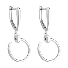 Срібні сережки з підвісками . Артикул 9520351б