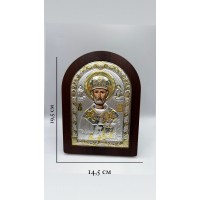Срібна ікона «Св. Миколай». Артикул  ASAR4-009AG/R