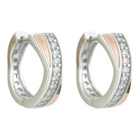 Срібні сережки з золотою пластиною. Артикул 707С.Rh