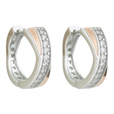 Срібні сережки з золотою пластиною. Артикул 707С.Rh