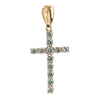 Золотий хрестик з фіанітами Артикул  3103841101