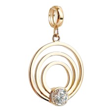 Золота жіноча підвіска з фіанітом Артикул 3112496101