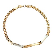 Золотий браслет з пластинами Розмір 18,5 Артикул 4010209112