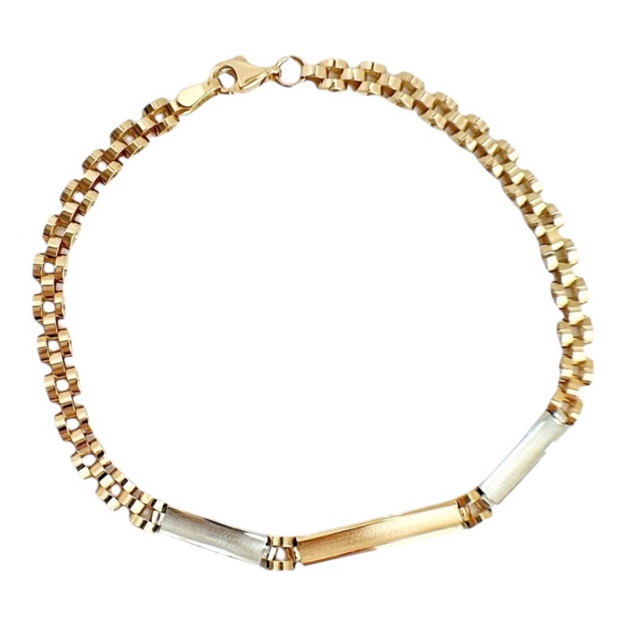 Золотий браслет з пластинами  Артикул 4010209112