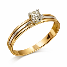 Золота каблучка з діамантом Артикул 750694 .5