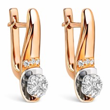 Золоті сережки з діамантами Артикул 770369