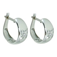 Срібні сережки з фіанітами Артикул р1189ф