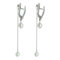 Срібні сережки з перлиною Атикул  р1204ж