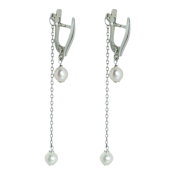 Срібні сережки з перлиною Атикул  р1204ж