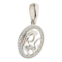 Срібна підвіска "Мама і дитина". Артикул р1139