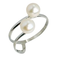 Срібна каблучка з перлиною. Артикул р1204ж. Розмір 17,5