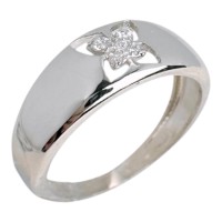 Срібна каблучка з фіанітами Розмір 17,5 Артикул р1189ф