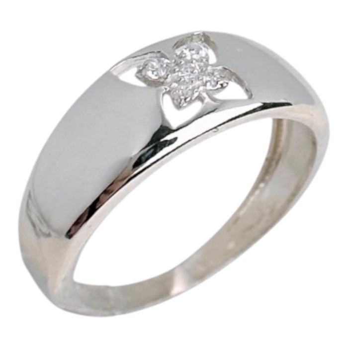 Срібна каблучка з фіанітами  Артикул р1189ф