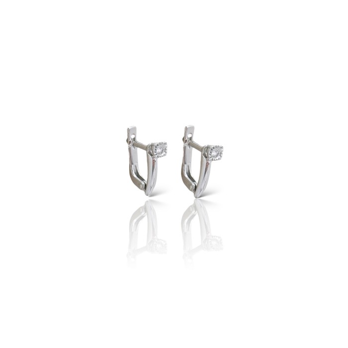 Золоті сережки з діамантом Артикул 770377В