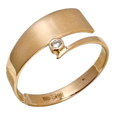 Золота каблучка з діамантом  Артикул 750676