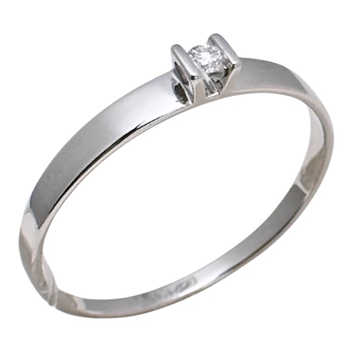 Золота каблучка з діамантом  Артикул 740371В