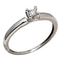 Золота каблучка з діамантом Розмір 16,5 Артикул 750814В