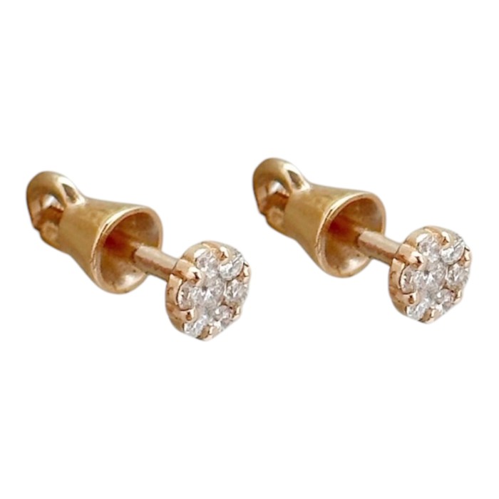 Золоті сережки з діамантом Артикул 780514