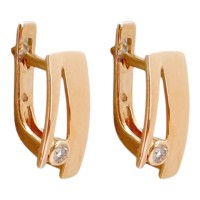 Золоті сережки з діамантом Артикул 770376