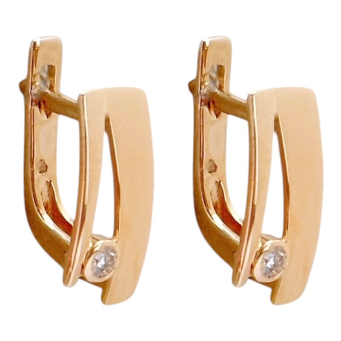 Золоті сережки з діамантом Артикул 770376