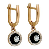 Золоті сережки з діамантами Артикул 770411Е